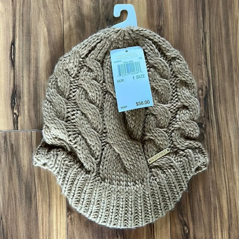 NEW Michael Kors Newsboy Hat - Picture 2 of 7